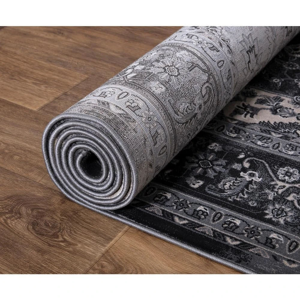 Angora Anthracite 8 ft. x 10 ft. Medallion Area Rug by Home Decorators Collection 10 Angora Anthracite 8 ft. x 10 ft. Medallion Area Rug by Home Decorators Collection - Image 10