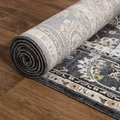 Carlisle Anthracite 5 ft. x 6 ft. 8 in. Area Rug by Home Decorators Collection -Floorzy Sales Shop anthracite home decorators collection area rugs 39045 fa 1000