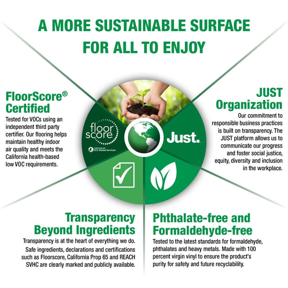 7.1 in. W Ash Clay Click Lock Luxury Vinyl Plank Flooring (28 cases/656.32 sq. ft./pallet) by Home Decorators Collection 4 7.1 in. W Ash Clay Click Lock Luxury Vinyl Plank Flooring (28 cases/656.32 sq. ft./pallet) by Home Decorators Collection - Image 4