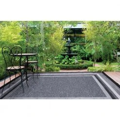 Eternity Black 8 ft. x 10 ft. Indoor/Outdoor Area Rug by Home Decorators Collection -Floorzy Sales Shop black home decorators collection outdoor rugs 19447 1f 1000