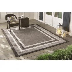 Eternity Black 8 ft. x 10 ft. Indoor/Outdoor Area Rug by Home Decorators Collection -Floorzy Sales Shop black home decorators collection outdoor rugs 19447 77 1000