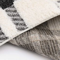 Newburry Black and White 8 ft. x 10 ft. Menswear Polypropylene Area Rug by Home Decorators Collection -Floorzy Sales Shop black white home decorators collection area rugs 5650 290 65hdc 1d 1000