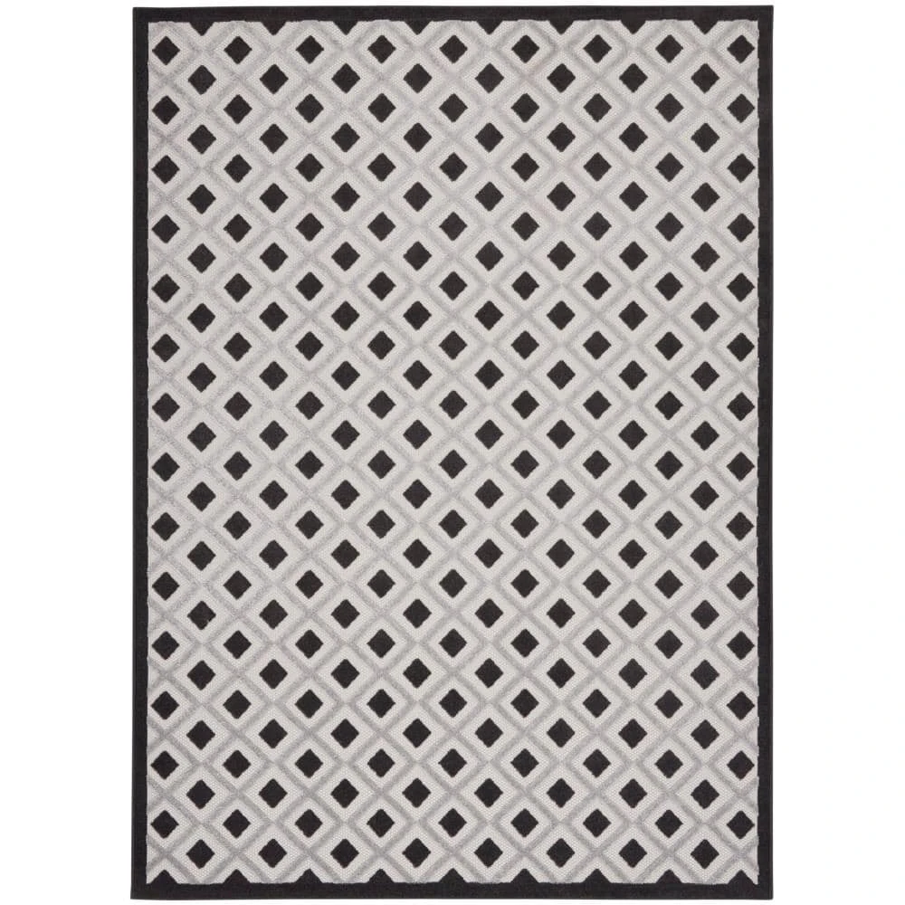 Aloha Black White 10 ft.x 13 ft. Geometric Contemporary Indoor/Outdoor Area Rug by Home Decorators Collection 1 Aloha Black White 10 ft.x 13 ft. Geometric Contemporary Indoor/Outdoor Area Rug by Home Decorators Collection
