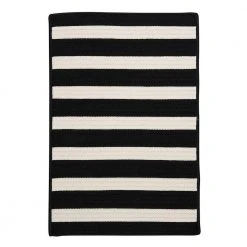 Baxter Black White 5 ft. x 8 ft. Braided Indoor/Outdoor Area Rug by Home Decorators Collection