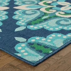 Bayview Blue/Aqua 5 ft 3 in x 7 ft 6 in Outdoor Area Rug by Home Decorators Collection -Floorzy Sales Shop blue aqua home decorators collection outdoor rugs 9526220310 1d 1000