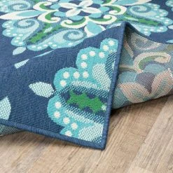 Bayview Blue/Aqua 5 ft 3 in x 7 ft 6 in Outdoor Area Rug by Home Decorators Collection -Floorzy Sales Shop blue aqua home decorators collection outdoor rugs 9526220310 c3 1000