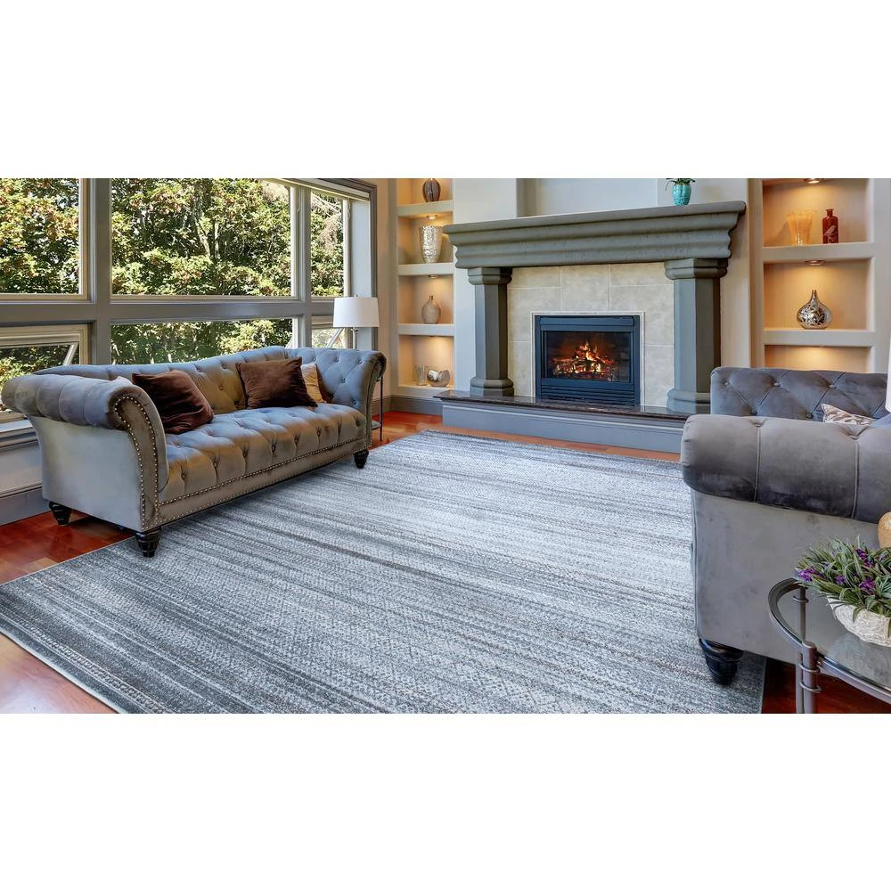 Briar Blue 8 ft. x 10 ft. Area Rug by Home Decorators Collection 9 Briar Blue 8 ft. x 10 ft. Area Rug by Home Decorators Collection - Image 9