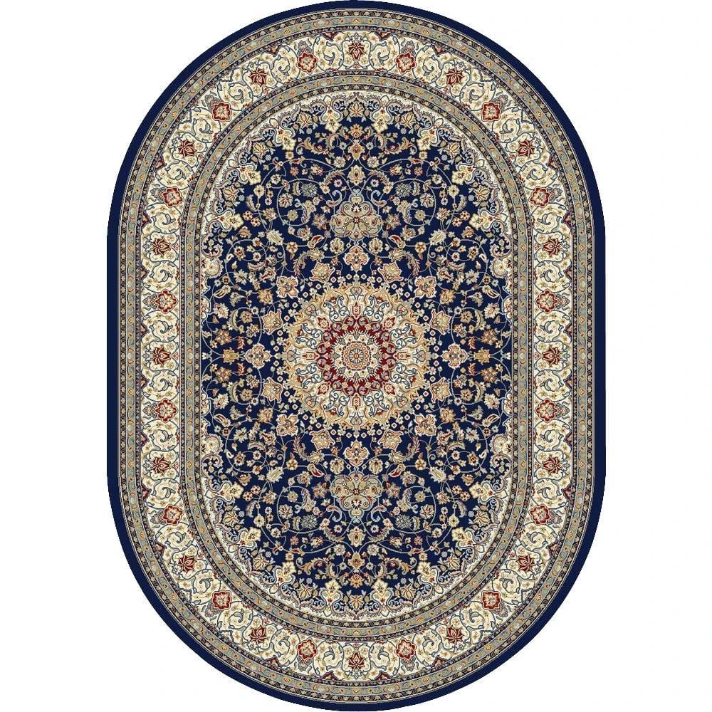 Nicholson Blue/Ivory 7 ft. x 10 ft. Oval Indoor Area Rug by Home Decorators Collection 1 Nicholson Blue/Ivory 7 ft. x 10 ft. Oval Indoor Area Rug by Home Decorators Collection