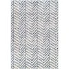 Rosanne Geometric Herringbone Blue 8 ft. x 10 ft. Area Rug by Home Decorators Collection