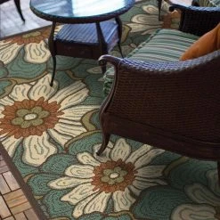 Jubilee Blue White 7 ft. x 10 ft. Indoor/Outdoor Area Rug by Home Decorators Collection -Floorzy Sales Shop blue home decorators collection outdoor rugs 0564230310 44 1000