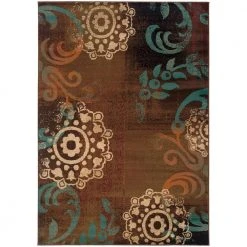 Market Brown 7 ft. x 10 ft. Area Rug by Home Decorators Collection