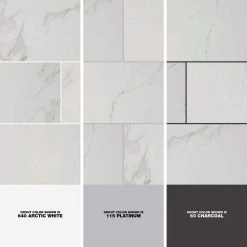 Carrara 12 in. x 24 in. Polished Porcelain Stone Look Floor and Wall Tile (16 sq. ft./Case) by Home Decorators Collection -Floorzy Sales Shop carrara home decorators collection porcelain tile nhdcarr1224p 1d 1000