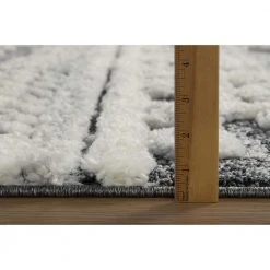 Jerome CHARCOAL / IVORY 3 ft. 11 in. x 5 ft. 7 in. Abstract Polypropylene/Polyester Area Rug by Home Decorators Collection -Floorzy Sales Shop charcoal ivory home decorators collection area rugs 885369577901 1d 1000