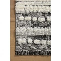 Jerome CHARCOAL / IVORY 3 ft. 11 in. x 5 ft. 7 in. Abstract Polypropylene/Polyester Area Rug by Home Decorators Collection -Floorzy Sales Shop charcoal ivory home decorators collection area rugs 885369577901 c3 1000