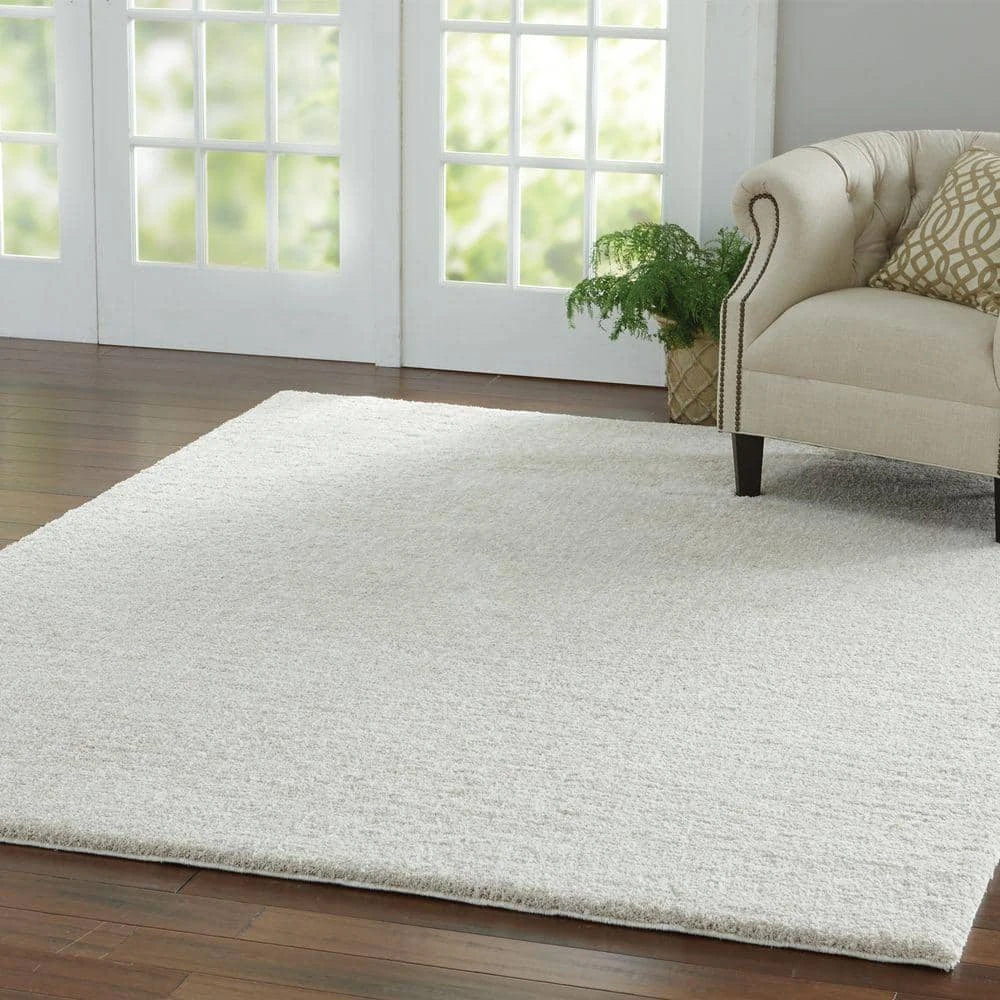 Ethereal Shag Cream Beige 5 ft. x 7 ft. Indoor Area Rug by Home Decorators Collection 2 Ethereal Shag Cream Beige 5 ft. x 7 ft. Indoor Area Rug by Home Decorators Collection - Image 2