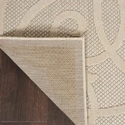 Palamos Cream 2 ft. x 8 ft. Geometric Contemporary Indoor/Outdoor Runner Rug by Home Decorators Collection -Floorzy Sales Shop cream home decorators collection area rugs 774521 66 1000