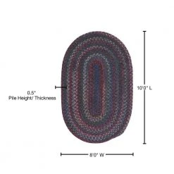 Newport Harbor Dark Multi 8 ft. x 10 ft. Oval Braided Area Rug by Home Decorators Collection 6 Newport Harbor Dark Multi 8 ft. x 10 ft. Oval Braided Area Rug by Home Decorators Collection -Floorzy Sales Shop dark multi home decorators collection area rugs 4534430920 76 1000