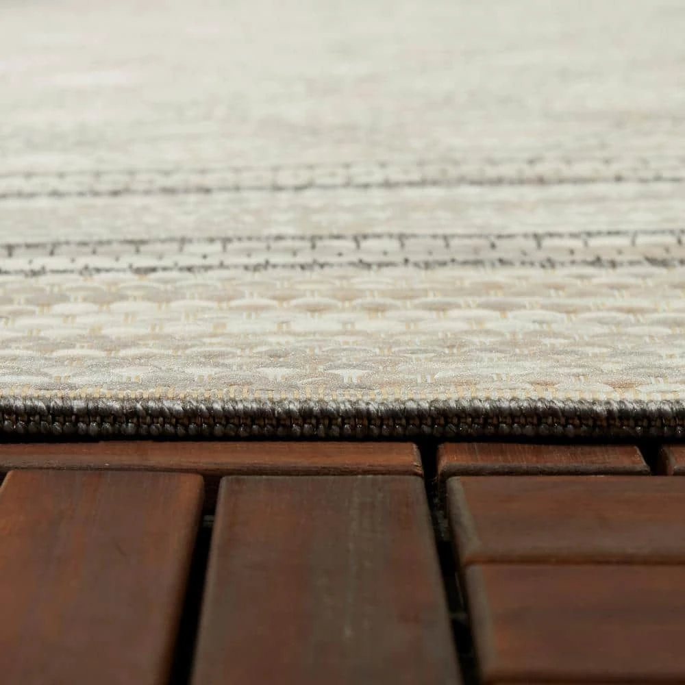 Traverse Gray 8 ft. x 10 ft. Trellis Polypropylene Area Rug by Home Decorators Collection 5 Traverse Gray 8 ft. x 10 ft. Trellis Polypropylene Area Rug by Home Decorators Collection - Image 5