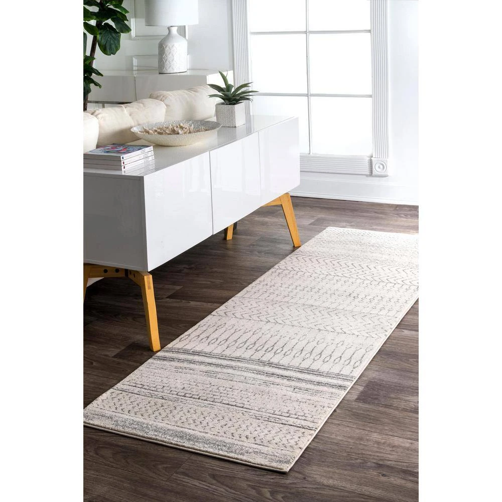 Nova Stripes Gray 12 ft. x 18 ft. Indoor Area Rug by Home Decorators Collection 6 Nova Stripes Gray 12 ft. x 18 ft. Indoor Area Rug by Home Decorators Collection - Image 6