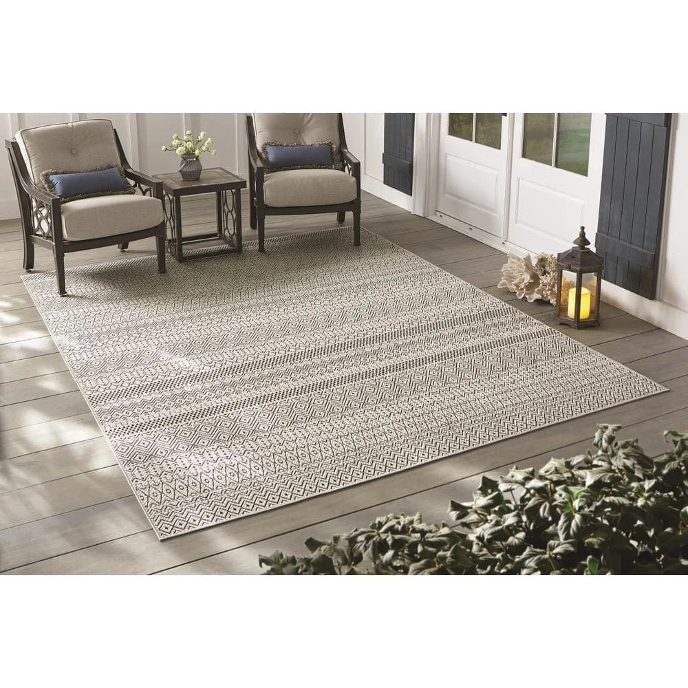 Rhapsody Gray 8 ft. x 10 ft. Indoor/Outdoor Area Rug by Home Decorators Collection 5 Rhapsody Gray 8 ft. x 10 ft. Indoor/Outdoor Area Rug by Home Decorators Collection - Image 5
