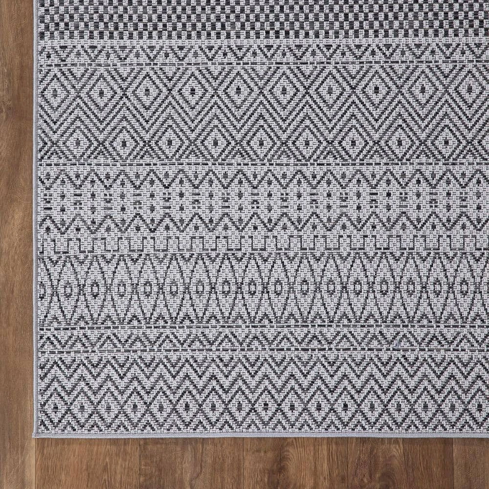 Rhapsody Gray 8 ft. x 10 ft. Indoor/Outdoor Area Rug by Home Decorators Collection 2 Rhapsody Gray 8 ft. x 10 ft. Indoor/Outdoor Area Rug by Home Decorators Collection - Image 2