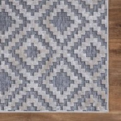 Samba Square Gray 8 ft. x 10 ft. Indoor/Outdoor Area Rug by Home Decorators Collection -Floorzy Sales Shop gray home decorators collection outdoor rugs 32467 66 1000