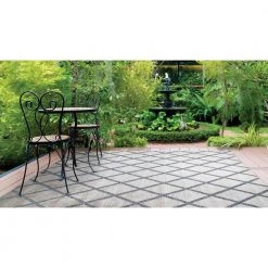 Trellis Gray 8 ft. x 10 ft. Indoor/Outdoor Area Rug by Home Decorators Collection -Floorzy Sales Shop gray home decorators collection outdoor rugs 87227 44 1000