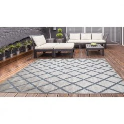 Trellis Gray 8 ft. x 10 ft. Indoor/Outdoor Area Rug by Home Decorators Collection -Floorzy Sales Shop gray home decorators collection outdoor rugs 87227 4f 1000