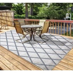 Trellis Gray 8 ft. x 10 ft. Indoor/Outdoor Area Rug by Home Decorators Collection -Floorzy Sales Shop gray home decorators collection outdoor rugs 87227 76 1000