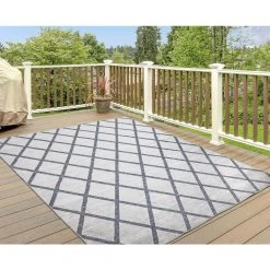Trellis Gray 8 ft. x 10 ft. Indoor/Outdoor Area Rug by Home Decorators Collection -Floorzy Sales Shop gray home decorators collection outdoor rugs 87227 fa 1000