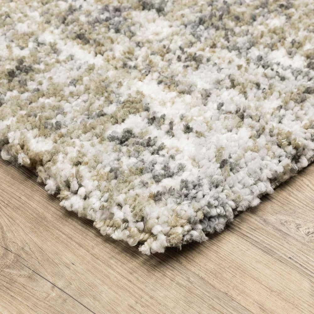 Landon Gray/Green 10 ft. x 12 ft. Abstract Shag Area Rug by Home Decorators Collection 5 Landon Gray/Green 10 ft. x 12 ft. Abstract Shag Area Rug by Home Decorators Collection - Image 5