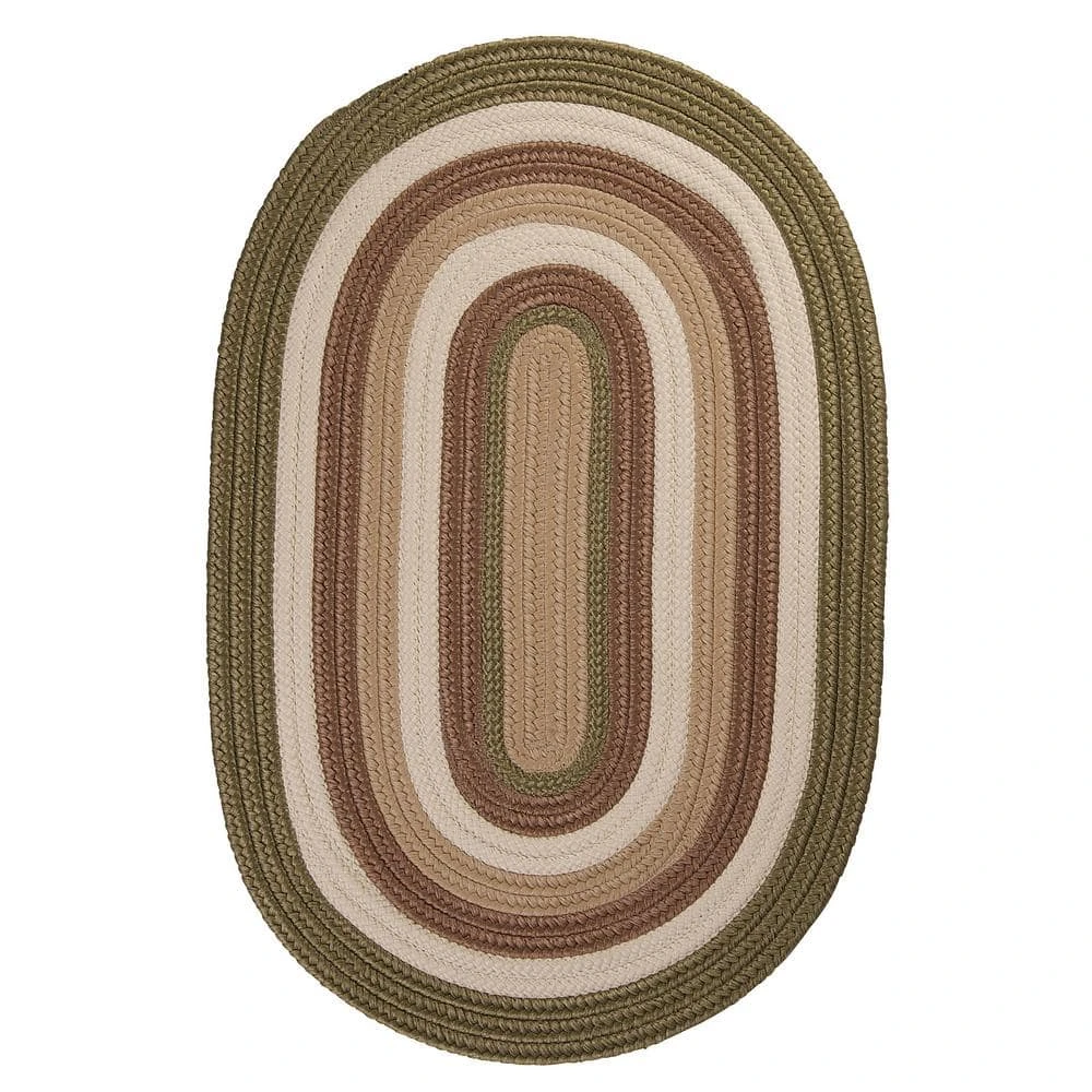 Frontier 5 ft. x 8 ft. Green Braided Oval Area Rug by Home Decorators Collection 1 Frontier 5 ft. x 8 ft. Green Braided Oval Area Rug by Home Decorators Collection