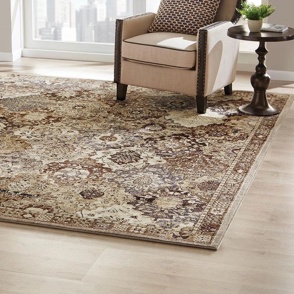 Patchwork Gray 2 ft. x 4 ft. Medallion Scatter Area Rug by Home Decorators Collection 8 Patchwork Gray 2 ft. x 4 ft. Medallion Scatter Area Rug by Home Decorators Collection - Image 8