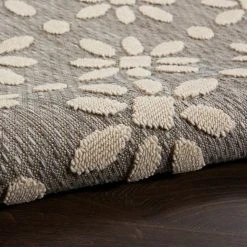 Palamos Grey 5 ft. x 7 ft. Geometric Contemporary Indoor/Outdoor Area Rug by Home Decorators Collection -Floorzy Sales Shop grey home decorators collection area rugs 774453 1f 1000