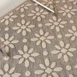 Palamos Grey 5 ft. x 7 ft. Geometric Contemporary Indoor/Outdoor Area Rug by Home Decorators Collection -Floorzy Sales Shop grey home decorators collection area rugs 774453 44 1000