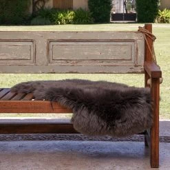 Unshorn Sheepskin Grey 2 ft. x 3 ft. Animal Shape Area Rug by Home Decorators Collection -Floorzy Sales Shop grey home decorators collection area rugs l201470000o2600 31 1000