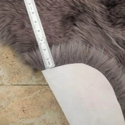 Unshorn Sheepskin Grey 2 ft. x 3 ft. Animal Shape Area Rug by Home Decorators Collection -Floorzy Sales Shop grey home decorators collection area rugs l201470000o2600 66 1000