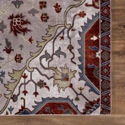 Talya Ivory/Red 8 ft. x 10 ft. Medallion Area Rug by Home Decorators Collection -Floorzy Sales Shop ivory red home decorators collection area rugs 54027 44 1000