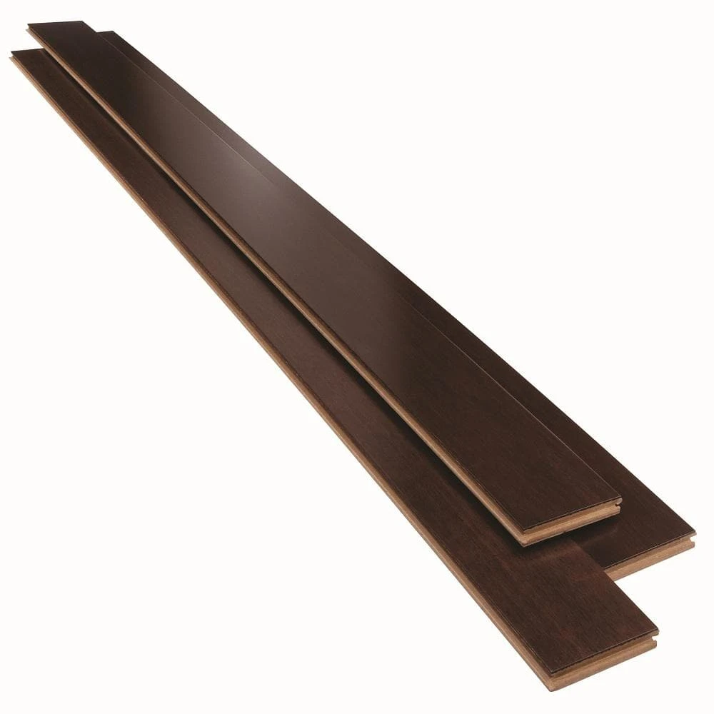 Strand Woven Java 3/8 in. T x 5-1/8 in. W x 72 in. L Engineered Click Bamboo Flooring by Home Decorators Collection 3 Strand Woven Java 3/8 in. T x 5-1/8 in. W x 72 in. L Engineered Click Bamboo Flooring by Home Decorators Collection - Image 3