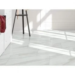Kolasus 12 in. x 24 in. Polished Porcelain Stone Look Floor and Wall Tile (16 sq. ft./Case) by Home Decorators Collection -Floorzy Sales Shop kolasus white polished home decorators collection porcelain tile nhdkolwhi1224p 31 1000