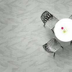 Kolasus 12 in. x 24 in. Polished Porcelain Stone Look Floor and Wall Tile (16 sq. ft./Case) by Home Decorators Collection -Floorzy Sales Shop kolasus white polished home decorators collection porcelain tile nhdkolwhi1224p c3 1000