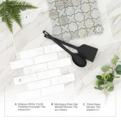 Kolasus 12 in. x 24 in. Polished Porcelain Stone Look Floor and Wall Tile (16 sq. ft./Case) by Home Decorators Collection -Floorzy Sales Shop kolasus white polished home decorators collection porcelain tile nhdkolwhi1224p d4 1000