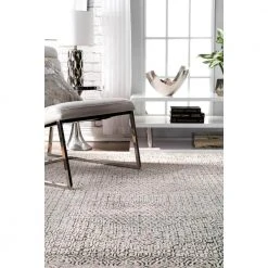 Mozaik Tribal Light Gray 9 ft. x 12 ft. Area Rug by Home Decorators Collection -Floorzy Sales Shop light grey home decorators collection area rugs rzsp01a 9012 1d 1000