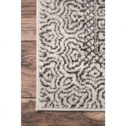 Mozaik Tribal Light Gray 9 ft. x 12 ft. Area Rug by Home Decorators Collection -Floorzy Sales Shop light grey home decorators collection area rugs rzsp01a 9012 40 1000