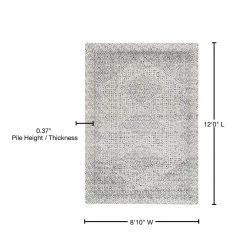 Mozaik Tribal Light Gray 9 ft. x 12 ft. Area Rug by Home Decorators Collection -Floorzy Sales Shop light grey home decorators collection area rugs rzsp01a 9012 76 1000