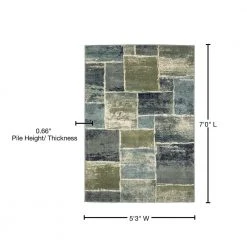 Bartlett Multi 5 ft. x 7 ft. Block Area Rug by Home Decorators Collection -Floorzy Sales Shop multi home decorators collection area rugs 592975 76 1000
