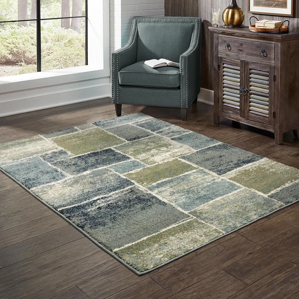 Bartlett Multi 9 ft. x 12 ft. Block Area Rug by Home Decorators Collection 2 Bartlett Multi 9 ft. x 12 ft. Block Area Rug by Home Decorators Collection - Image 2