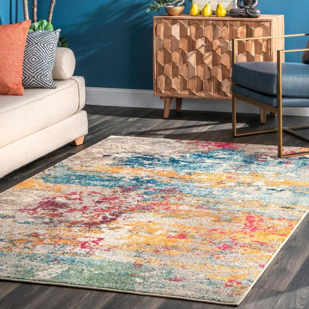 Modern Monet Multi 9 ft. x 12 ft. Area Rug by Home Decorators Collection 10 Modern Monet Multi 9 ft. x 12 ft. Area Rug by Home Decorators Collection - Image 10