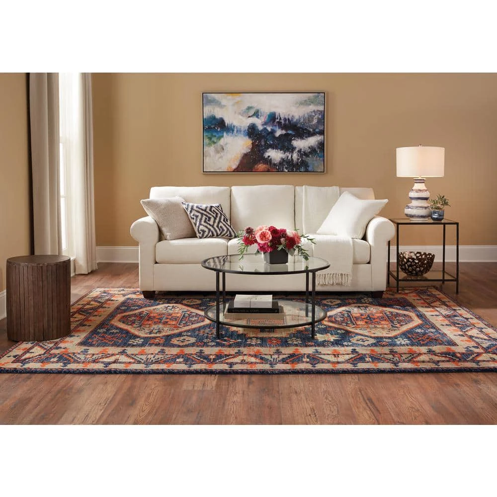 Woven Treasures Multicolored 6 ft. x 9 ft. Medallion Area Rug by Home Decorators Collection 2 Woven Treasures Multicolored 6 ft. x 9 ft. Medallion Area Rug by Home Decorators Collection - Image 2