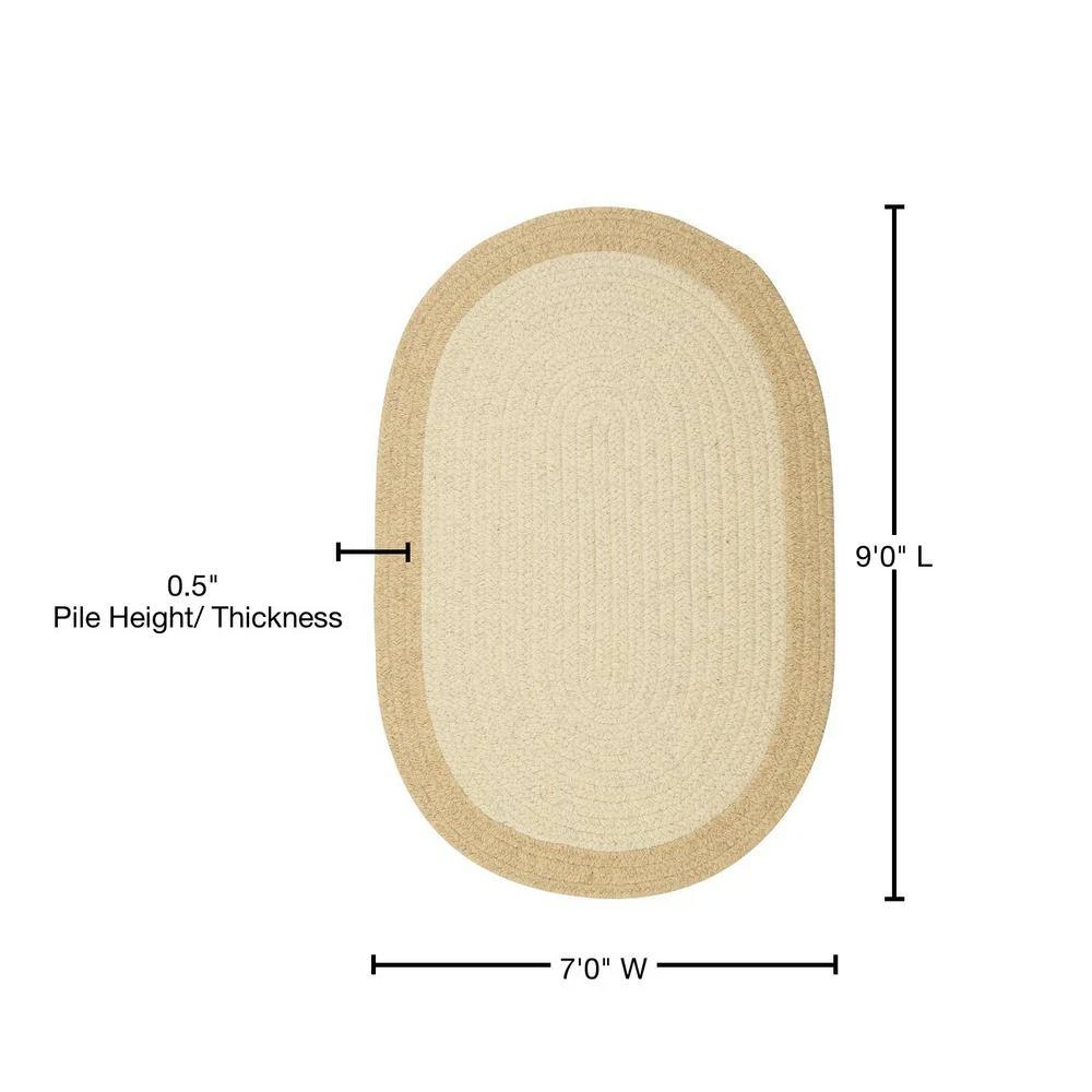 North Natural 7 ft. x 9 ft. Oval Braided Area Rug by Home Decorators Collection 3 North Natural 7 ft. x 9 ft. Oval Braided Area Rug by Home Decorators Collection - Image 3